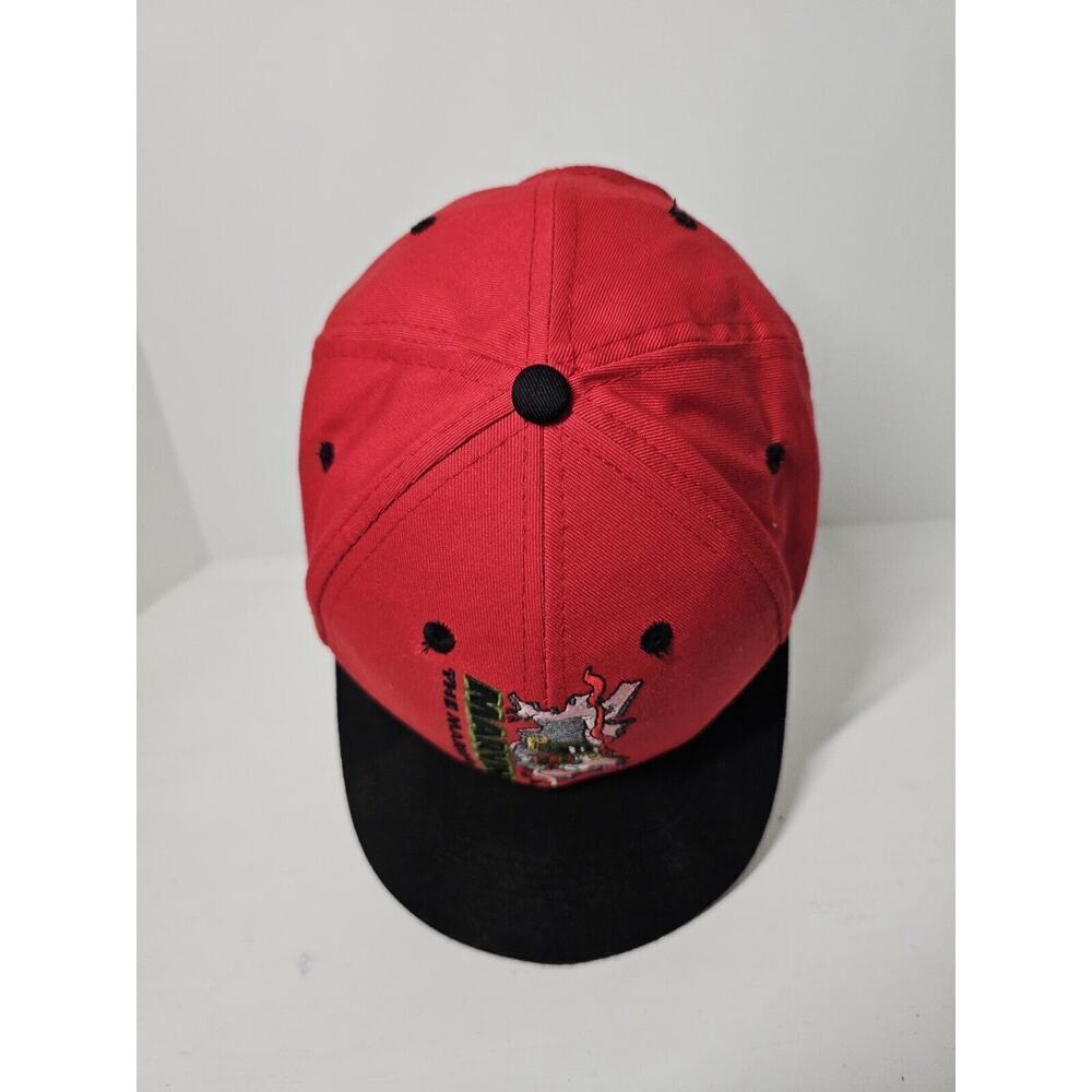 Vintage Looney Tunes Marvin Martian Snapback Hat 1997 Embroidered Red Black - Picture 6 of 8